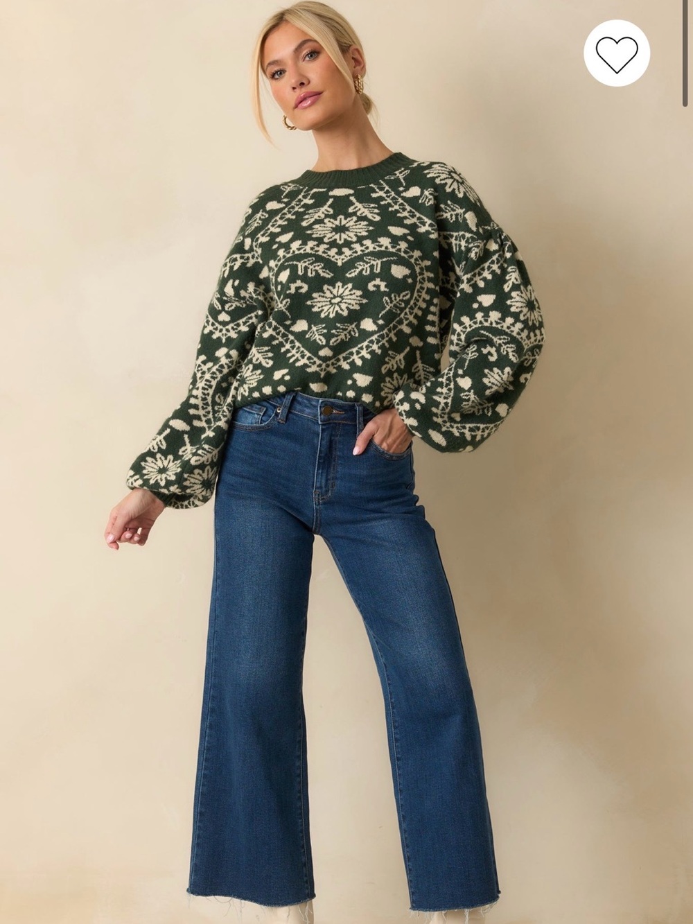Heirloom Floral Fair Isle Knit Sweater by the brand Listicle - small - Picture 1 of 4